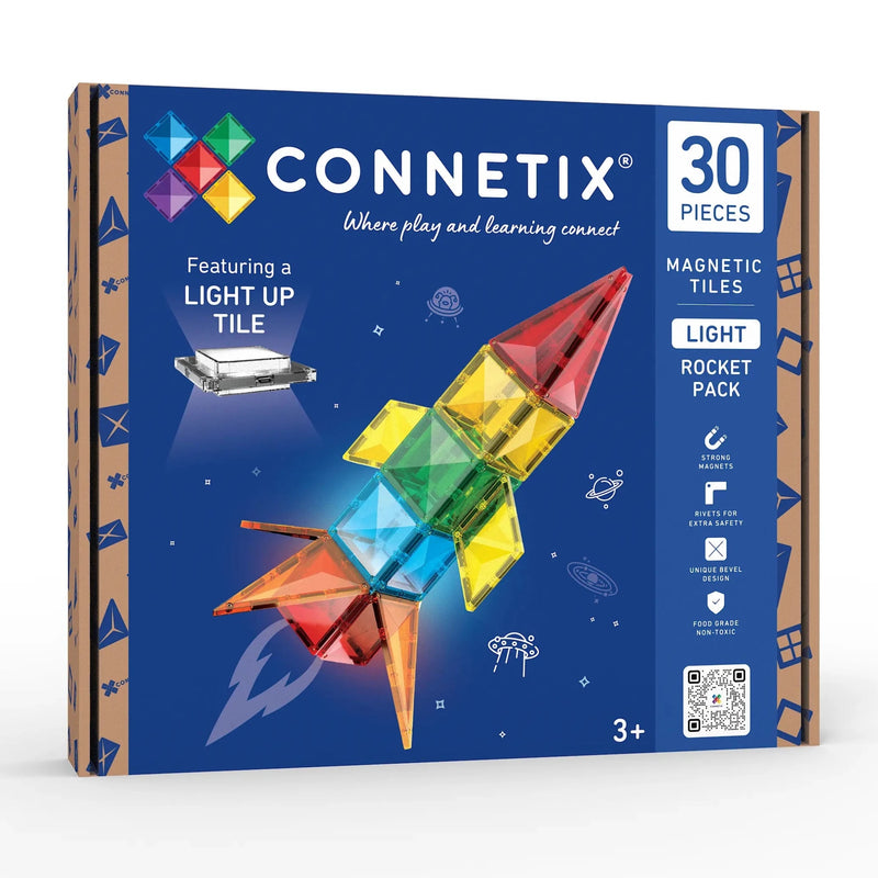 Magneetspeelgoed Light Rocket Pack - set van 30 - Magnetische bouwspeelgoed Connetix - In den Olifant