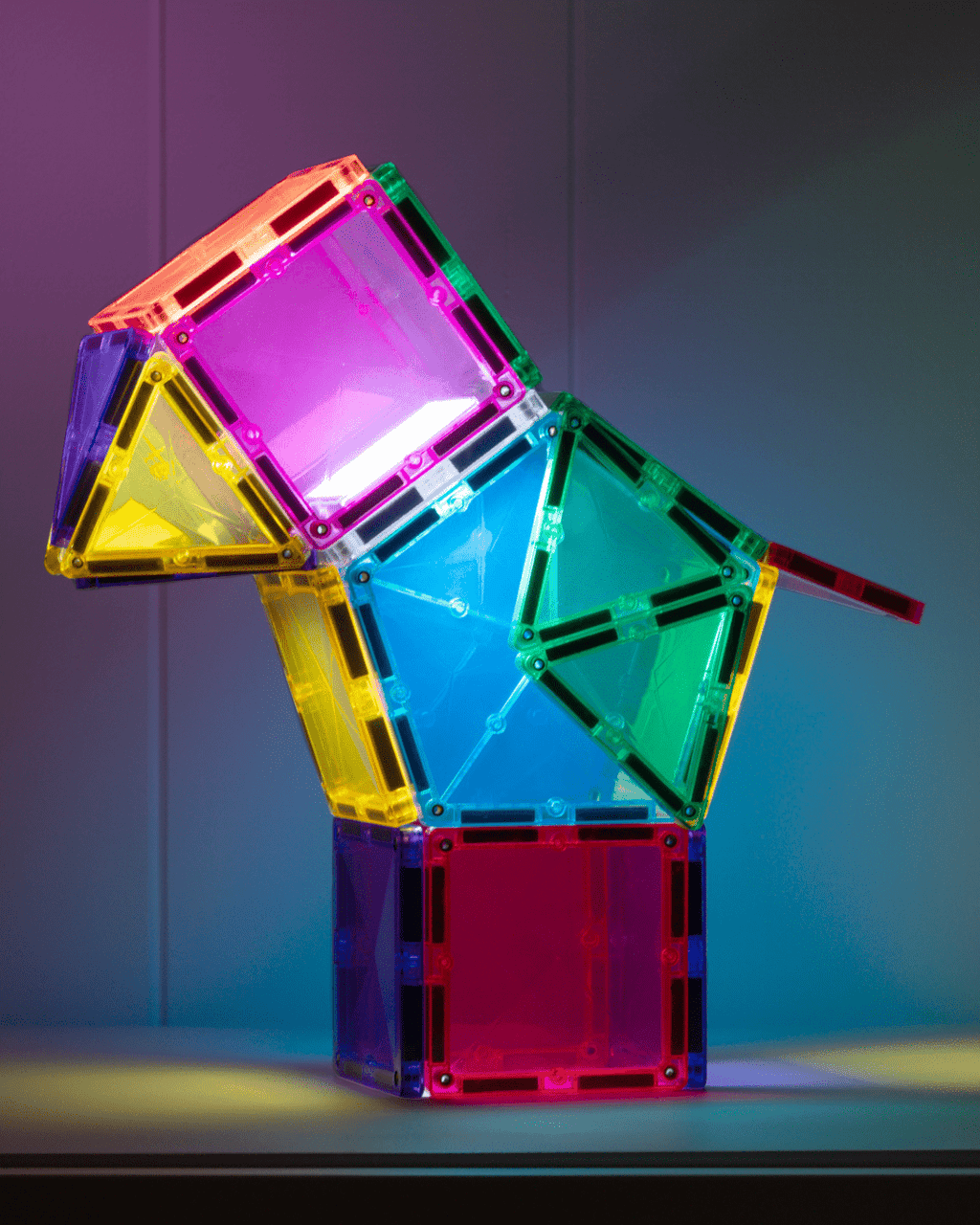 Magneetspeelgoed Light Star Pack - set van 28 - Magnetische bouwspeelgoed Connetix - In den Olifant