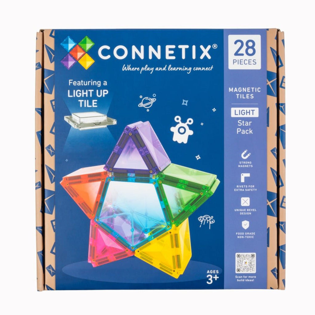 Magneetspeelgoed Light Star Pack - set van 28 - Magnetische bouwspeelgoed Connetix - In den Olifant