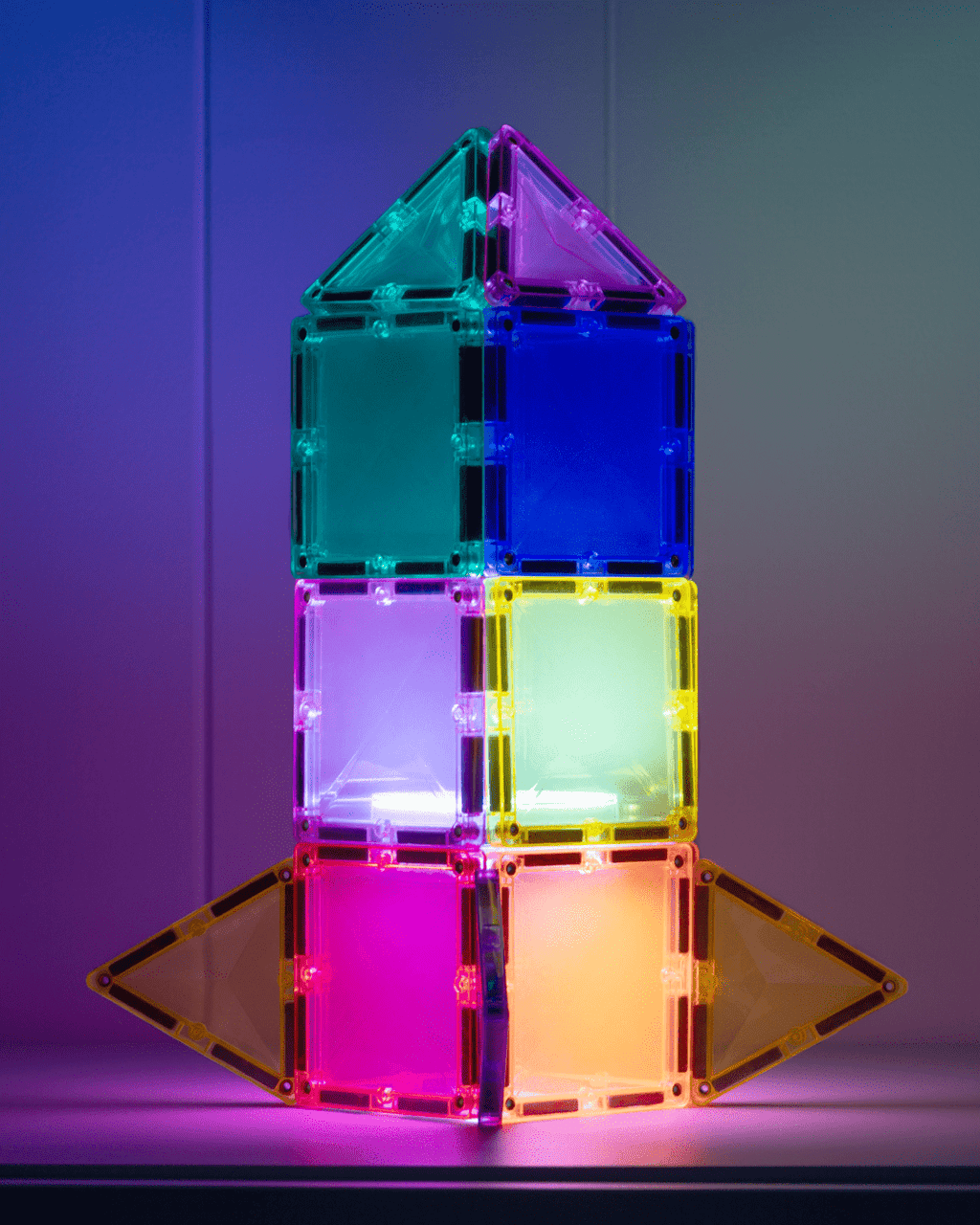 Magneetspeelgoed Light Star Pack - set van 28 - Magnetische bouwspeelgoed Connetix - In den Olifant