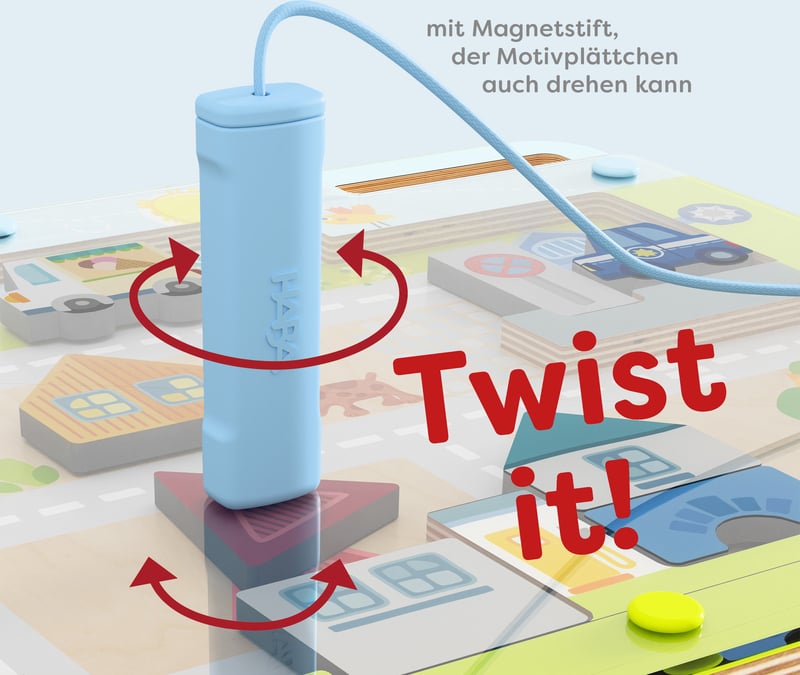 Magneetspel Vario Stad - Magnetische puzzels Haba - In den Olifant