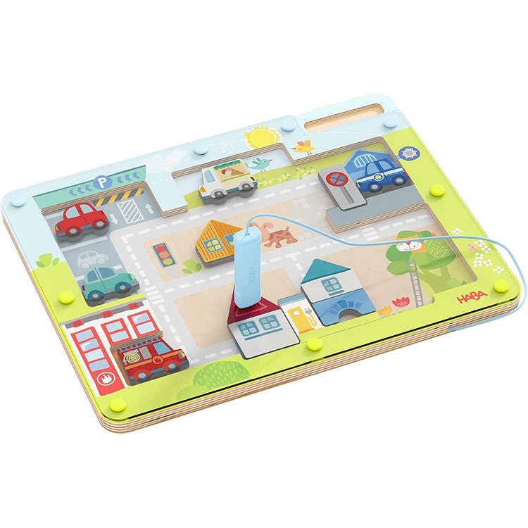 Magneetspel Vario Stad - Magnetische puzzels Haba - In den Olifant