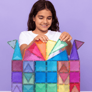 Magneettegels Glitter Castle Pack - set van 48 - Magnetische bouwspeelgoed Connetix - In den Olifant