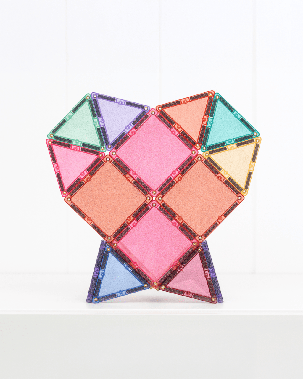 Magneettegels Glitter Castle Pack - set van 48 - Magnetische bouwspeelgoed Connetix - In den Olifant