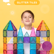 Magneettegels Glitter Castle Pack - set van 48 - Magnetische bouwspeelgoed Connetix - In den Olifant