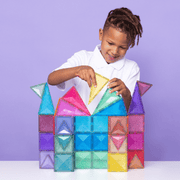 Magneettegels Glitter Castle Pack - set van 48 - Magnetische bouwspeelgoed Connetix - In den Olifant