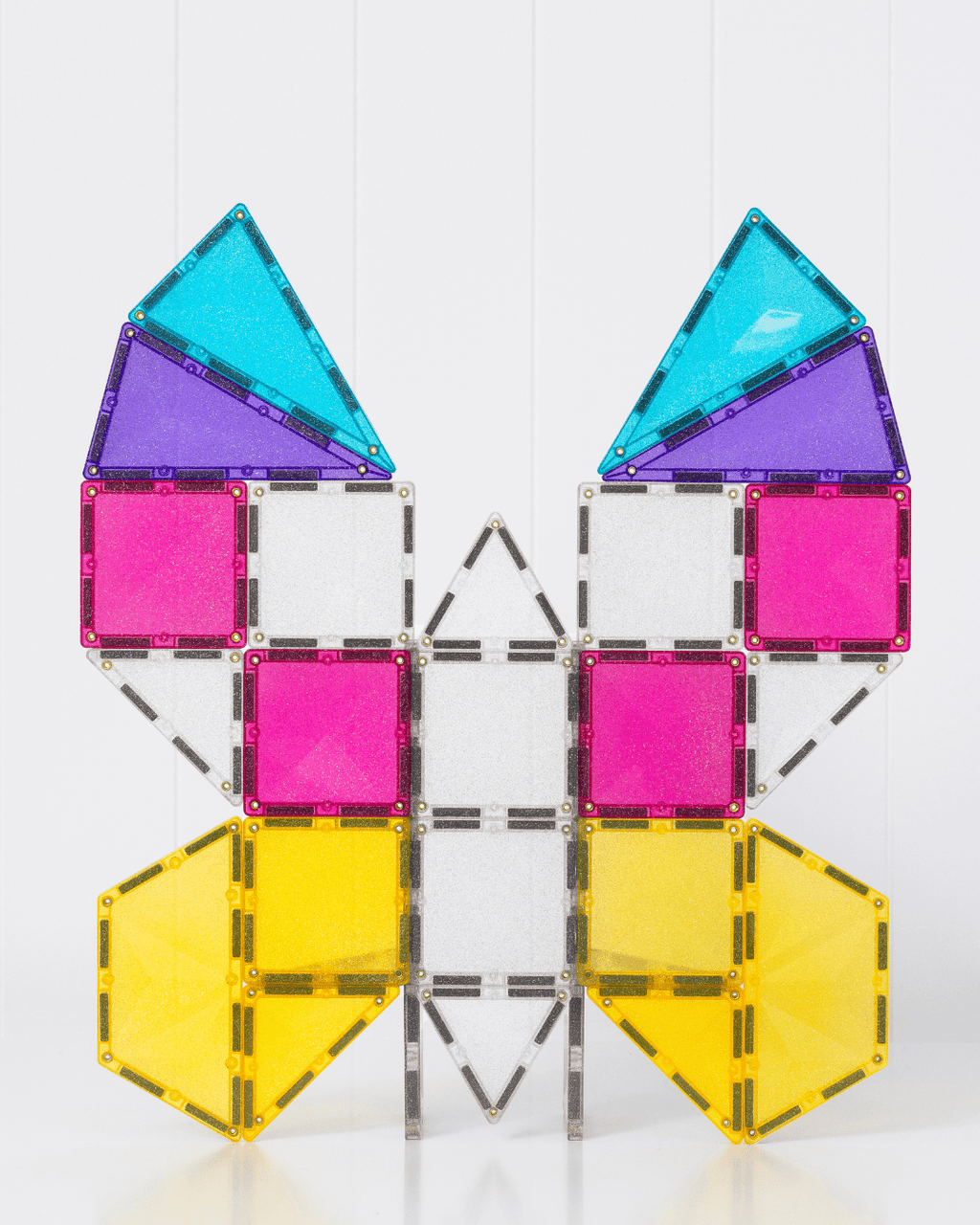 Magneettegels Glitter Unicorn Pack - set van 56 - Magnetische bouwspeelgoed Connetix - In den Olifant