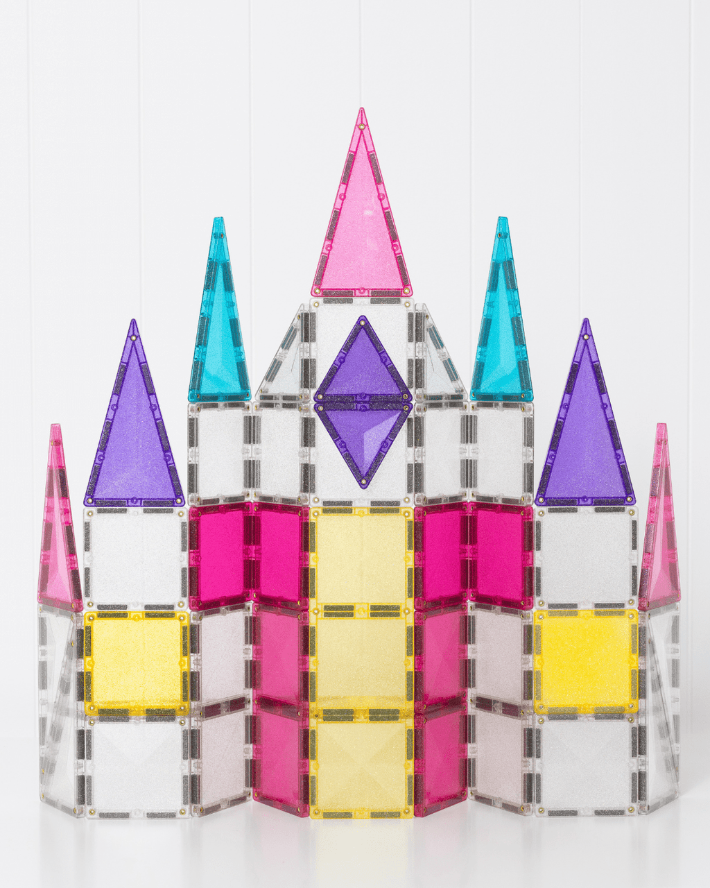 Magneettegels Glitter Unicorn Pack - set van 56 - Magnetische bouwspeelgoed Connetix - In den Olifant