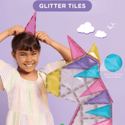 Magneettegels Glitter Unicorn Pack - set van 56 - Magnetische bouwspeelgoed Connetix - In den Olifant