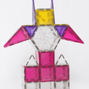 Magneettegels Glitter Unicorn Pack - set van 56 - Magnetische bouwspeelgoed Connetix - In den Olifant