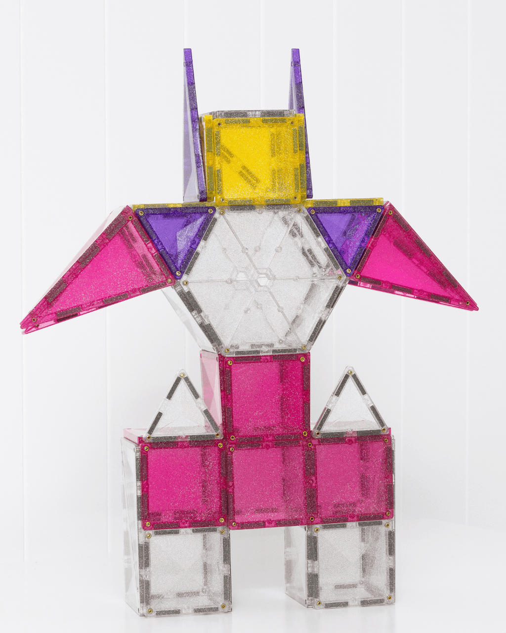 Magneettegels Glitter Unicorn Pack - set van 56 - Magnetische bouwspeelgoed Connetix - In den Olifant