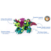 Magnetisch bouwspeelgoed Dino Adventure - set van 36 onderdelen - Magnetische bouwspeelgoed Clixo - In den Olifant
