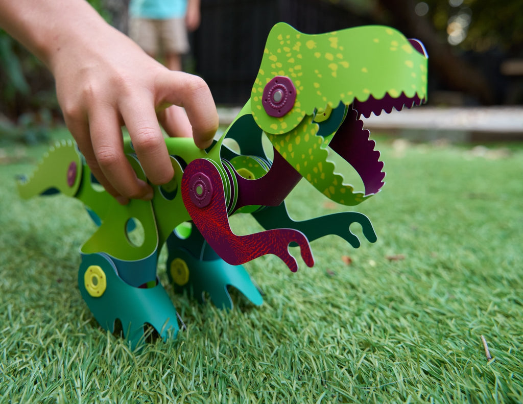 Magnetisch bouwspeelgoed Dino Adventure - set van 36 onderdelen - Magnetische bouwspeelgoed Clixo - In den Olifant