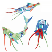 Magnetisch bouwspeelgoed Ocean Creatures - set van 24 onderdelen - Magnetische bouwspeelgoed Clixo - In den Olifant