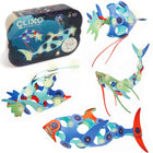 Magnetisch bouwspeelgoed Ocean Creatures - set van 24 onderdelen - Magnetische bouwspeelgoed Clixo - In den Olifant