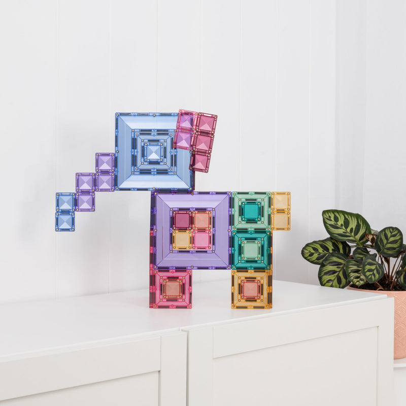 Magnetisch bouwspeelgoed Pastel Portal Pack - set van 48 - Magnetische bouwspeelgoed Connetix - In den Olifant
