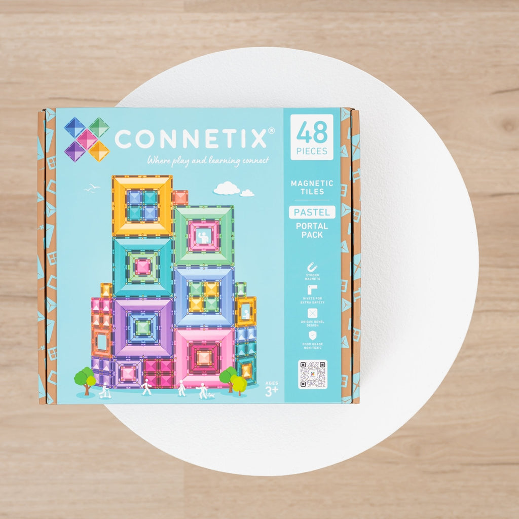 Magnetisch bouwspeelgoed Pastel Portal Pack - set van 48 - Magnetische bouwspeelgoed Connetix - In den Olifant