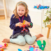 Magnetisch bouwspeelgoed Rainbow Pack - 42 onderdelen - Magnetische bouwspeelgoed Clixo - In den Olifant