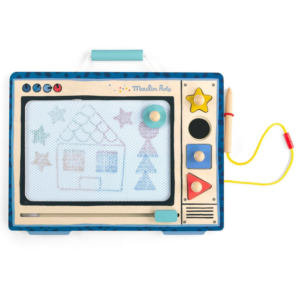 Magnetisch tekenbord Puce & Pilou - Kleuren en tekenen Moulin Roty - In den Olifant