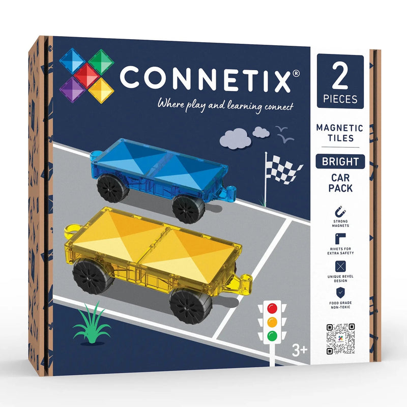 Magnetische auto's Bright Car Pack - set van 2 - Auto's en voertuigen Connetix - In den Olifant