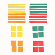 Magnetische bouwset Tix&Mix Rings & Blocks - 64 houten magneten - Magneten en letters Tix&Mix - In den Olifant