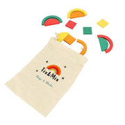 Magnetische bouwset Tix&Mix Rings & Blocks - 64 houten magneten - Magneten en letters Tix&Mix - In den Olifant
