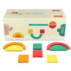 Magnetische bouwset Tix&Mix Rings & Blocks - 64 houten magneten - Magneten en letters Tix&Mix - In den Olifant