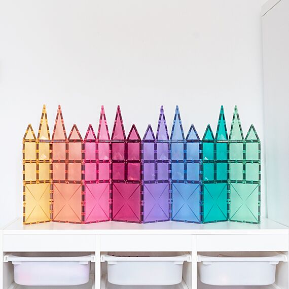 Connetix Magnetische Tegels Glitter Unicorn Pack – 56-delig Connetix Magnetische Tegels Glitter Unicorn Pack – 56-delig
