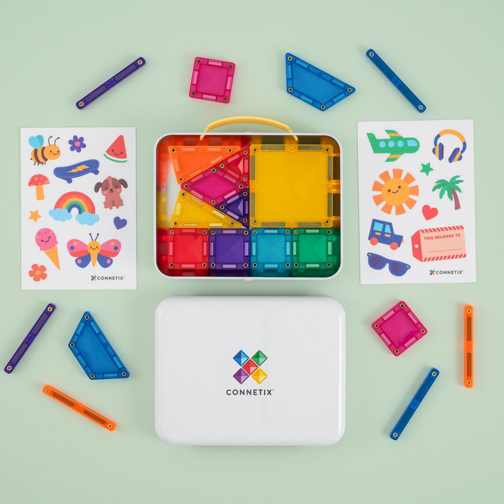 Magnetische bouwstenen Travel Mini Pack - set van 32 - Magnetische bouwspeelgoed Connetix - In den Olifant