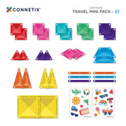 Magnetische bouwstenen Travel Mini Pack - set van 32 - Magnetische bouwspeelgoed Connetix - In den Olifant