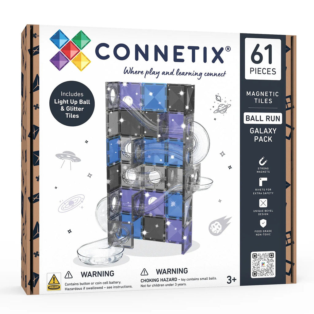 Magnetische knikkerbaan Ball Run Galaxy Pack - set van 61 - Knikkers en knikkerbanen Connetix - In den Olifant