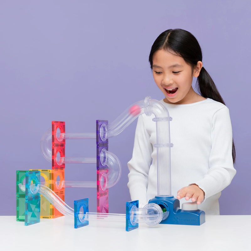 Magnetische knikkerbaan Ball Run Launcher Pack - set van 47 - Knikkers en knikkerbanen Connetix - In den Olifant