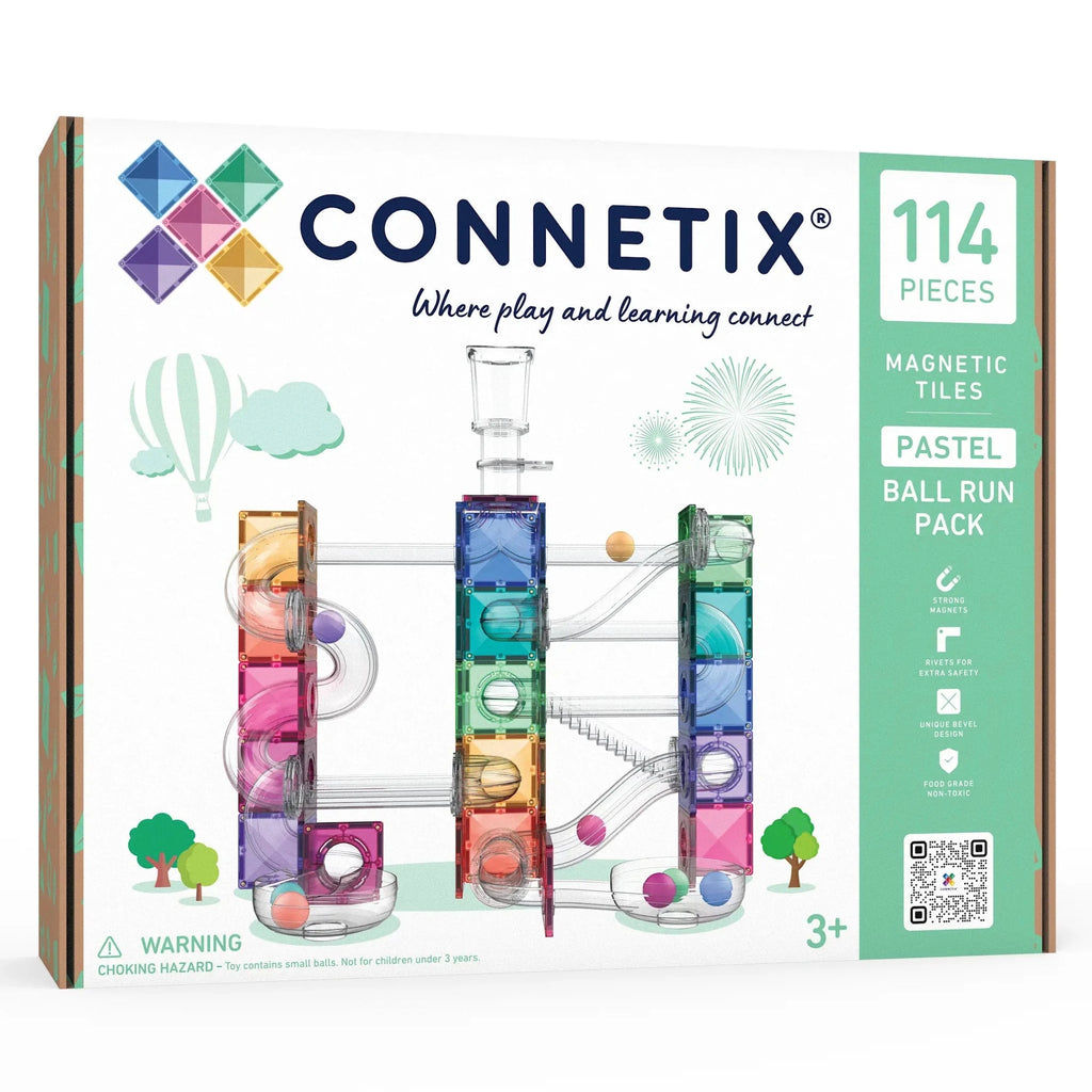 Magnetische knikkerbaan Ball Run Pastel Pack - set van 114 - Knikkers en knikkerbanen Connetix - In den Olifant