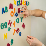 Magnetische letters en cijfers - set van 77 - Magneten en letters Tix&Mix - In den Olifant