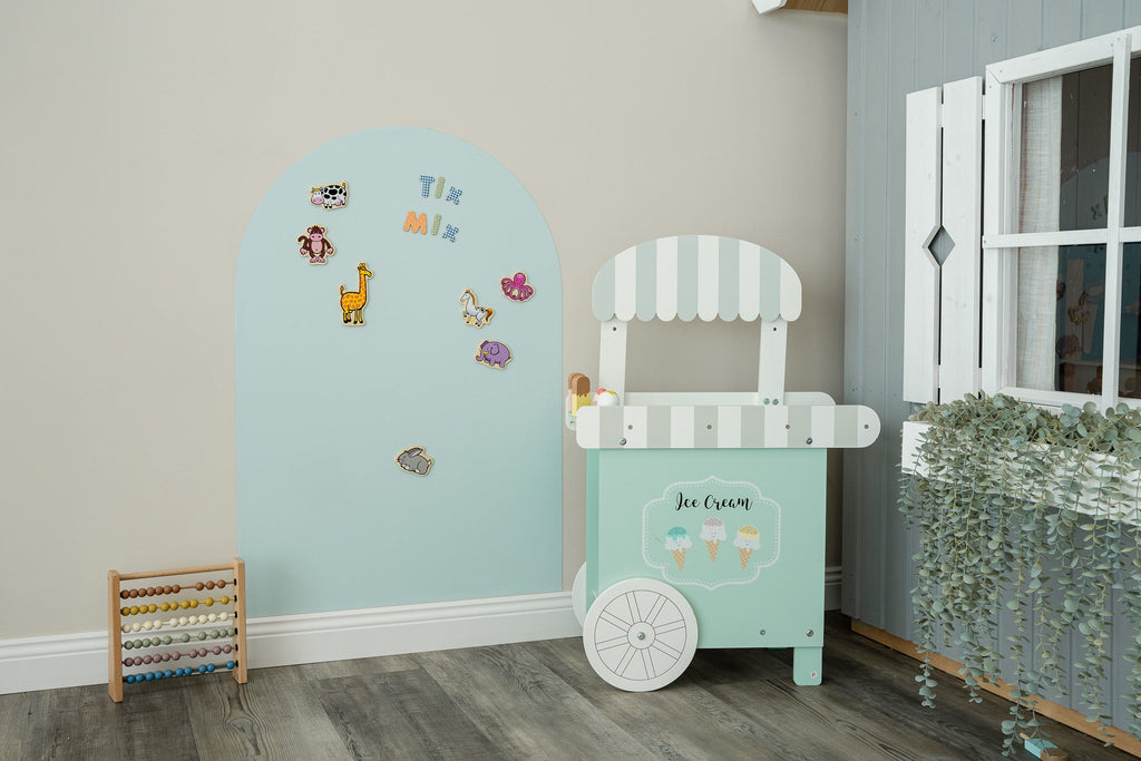 Magnetische muursticker Tix&Mix Blue Dream + 2 krijtjes - 100 × 70 cm - Muurdecoratie Tix&Mix - In den Olifant
