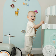 Magnetische muursticker Tix&Mix Blue Dream + 2 krijtjes - 100 × 70 cm - Muurdecoratie Tix&Mix - In den Olifant