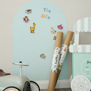 Magnetische muursticker Tix&Mix Blue Dream + 2 krijtjes - 100 × 70 cm - Muurdecoratie Tix&Mix - In den Olifant