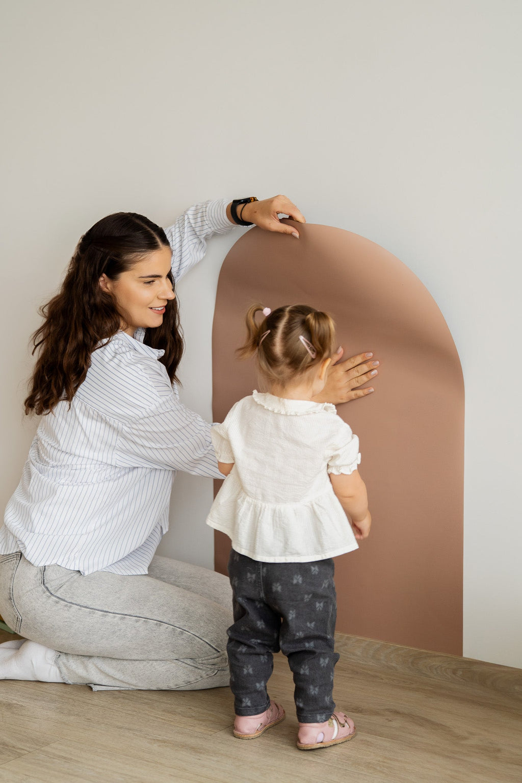Magnetische muursticker Tix&Mix Brown Sugar + 2 krijtjes - 100 × 70 cm - Muurdecoratie Tix&Mix - In den Olifant