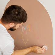 Magnetische muursticker Tix&Mix Brown Sugar + 2 krijtjes - 100 × 70 cm - Muurdecoratie Tix&Mix - In den Olifant