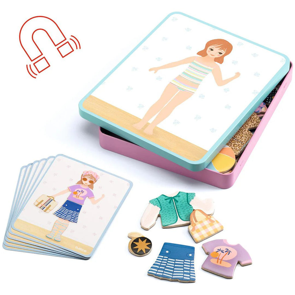 Magnetische puzzel Inzebox Dressing - 36 stukjes - Magnetische puzzels Djeco - In den Olifant