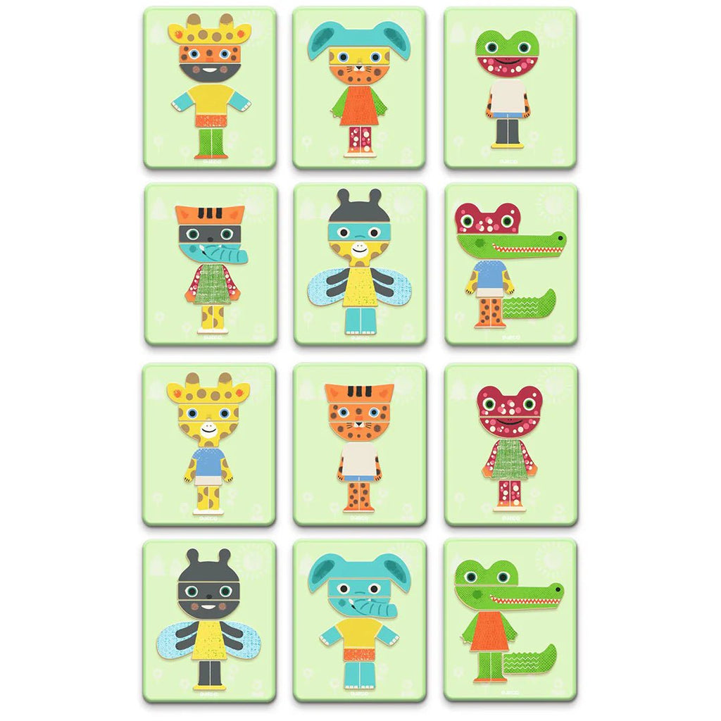 Magnetische puzzel Inzebox Mix Animals - 29 stukjes - Magnetische puzzels Djeco - In den Olifant