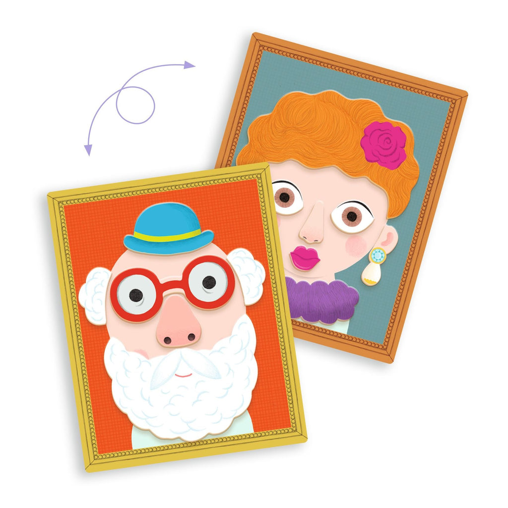 Magnetische Puzzel Inzebox Portraits - 36 stukjes - Magnetische puzzels Djeco - In den Olifant