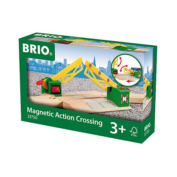 Magnetische Spoorwegovergang - Treinsporen en accessoires Brio - In den Olifant