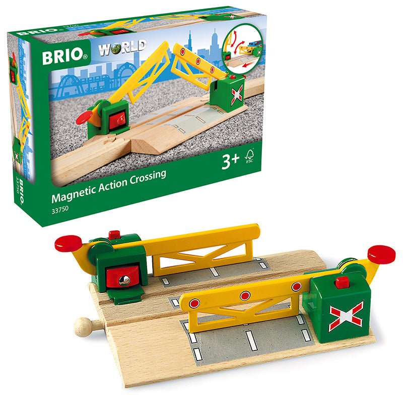 Magnetische Spoorwegovergang Mangetic Action Crossing - Treinsporen en accessoires Brio - In den Olifant