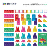 Magnetische tegels Bright Creative Pack - set van 104 - Magnetische bouwspeelgoed Connetix - In den Olifant