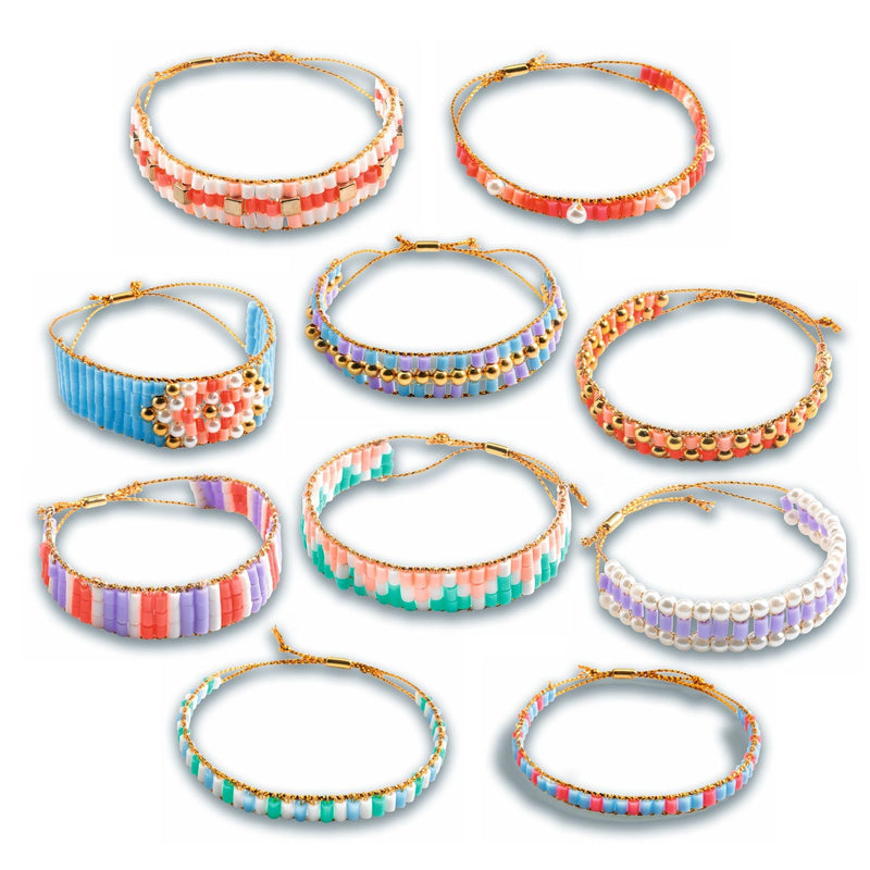 Majuscules Armbandjes weven met weefgetouw - Kralen rijgen Djeco - In den Olifant