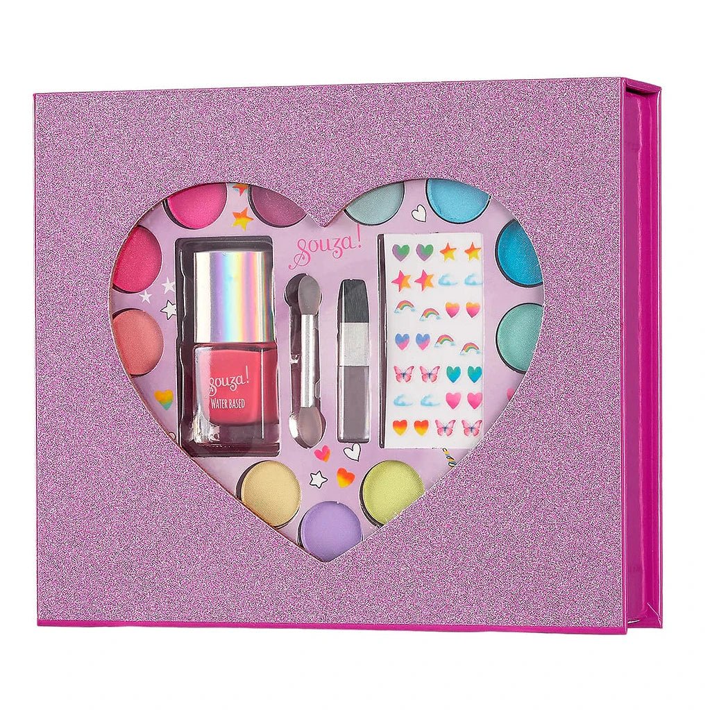 Make - up doos Giftbox Heart - Kinderschmink en tattoos Souza for kids - In den Olifant