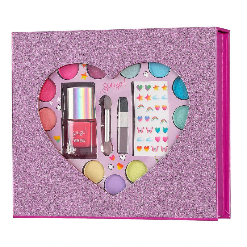 Make - up doos Giftbox Heart - Kinderschmink en tattoos Souza for kids - In den Olifant