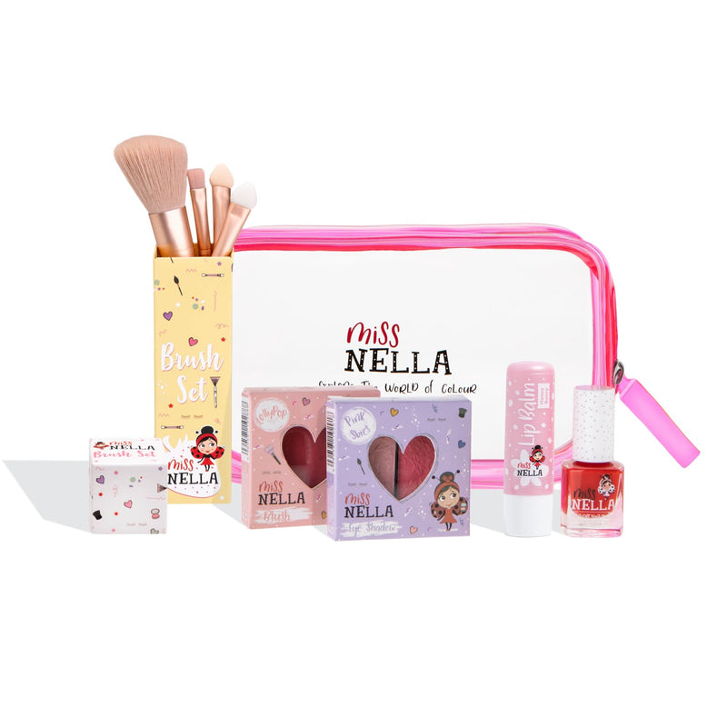 Make - upset Pink Bag of Wonders - set van 8 - Kinderschmink en tattoos Miss Nella - In den Olifant