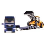 Man dieplader met JCB shovel 1:87 - Auto's en voertuigen Siku - In den Olifant